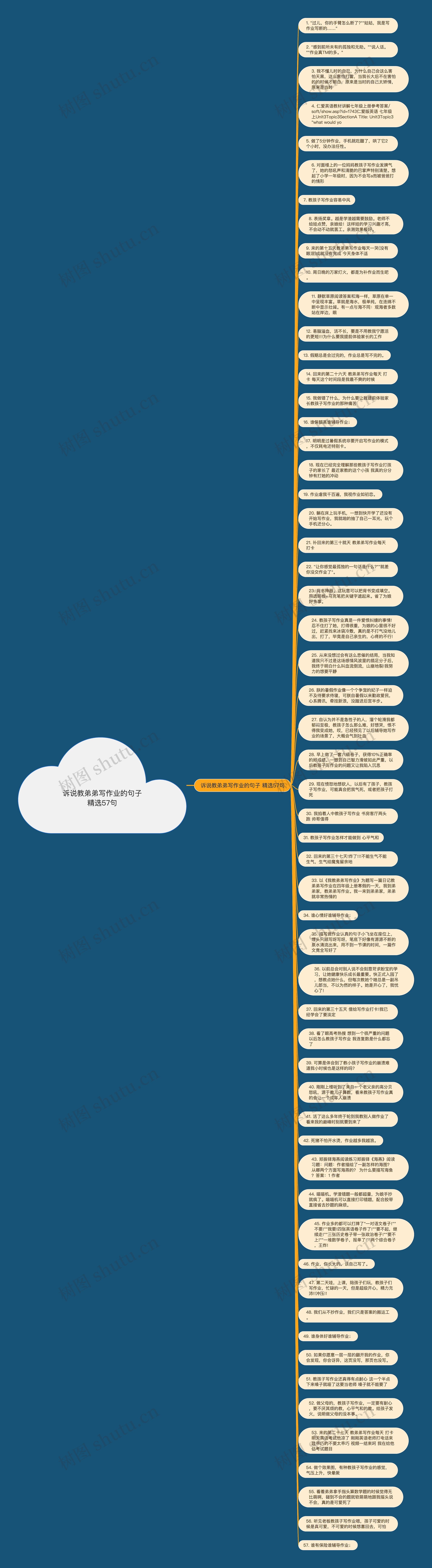 诉说教弟弟写作业的句子精选57句思维导图