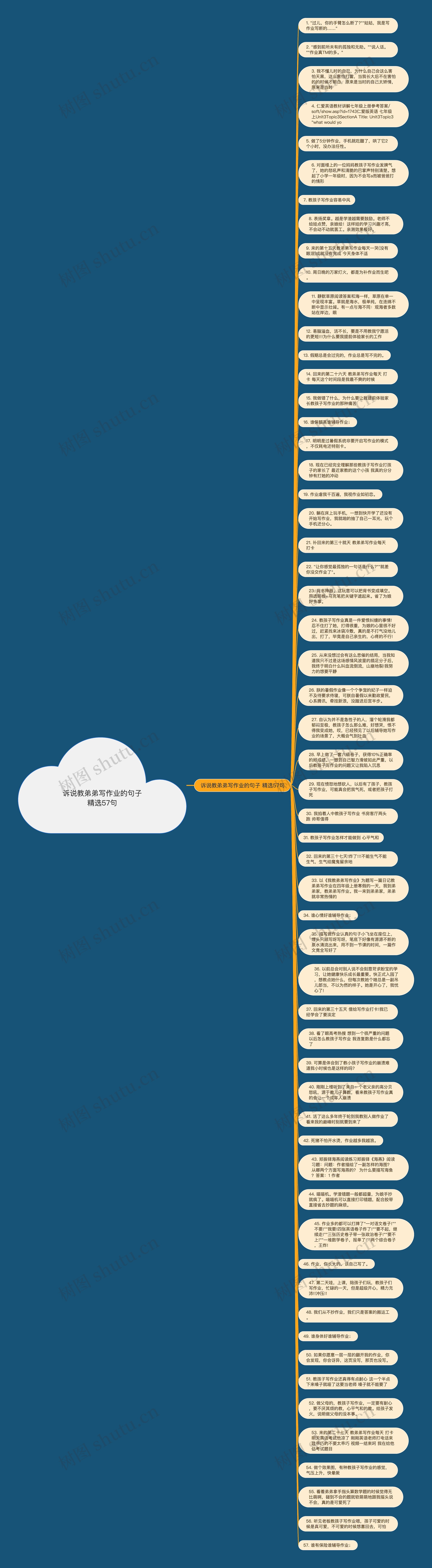 诉说教弟弟写作业的句子精选57句思维导图高清图 诉说教弟弟写作业的句子精选57句思维导图