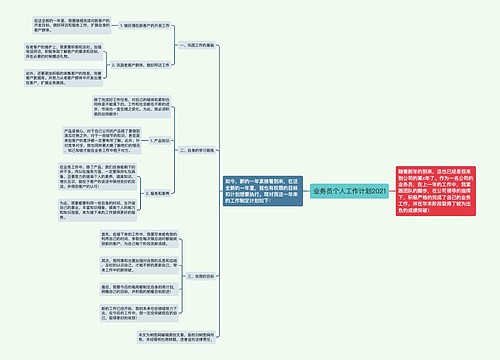 业务员个人工作计划2021