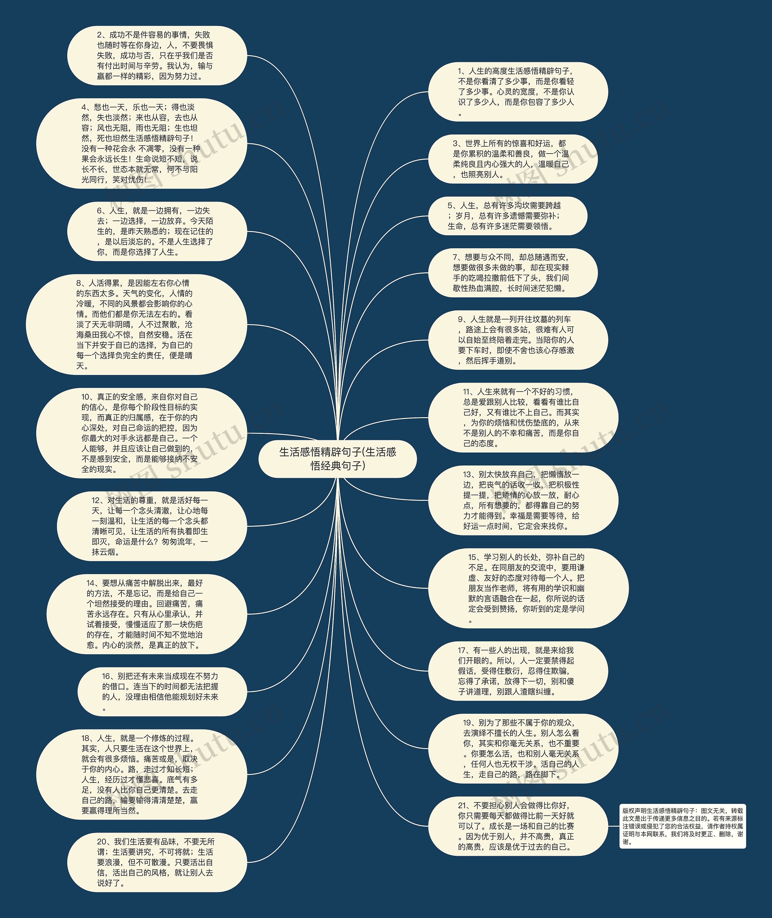 生活感悟精辟句子(生活感悟经典句子)思维导图