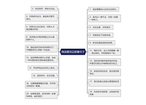 微信置顶正能量句子