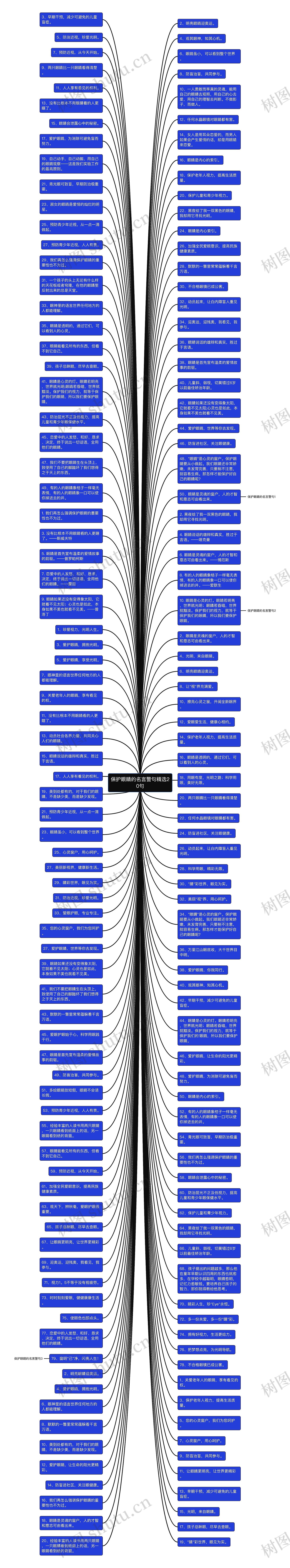 保护眼睛的名言警句精选20句思维导图