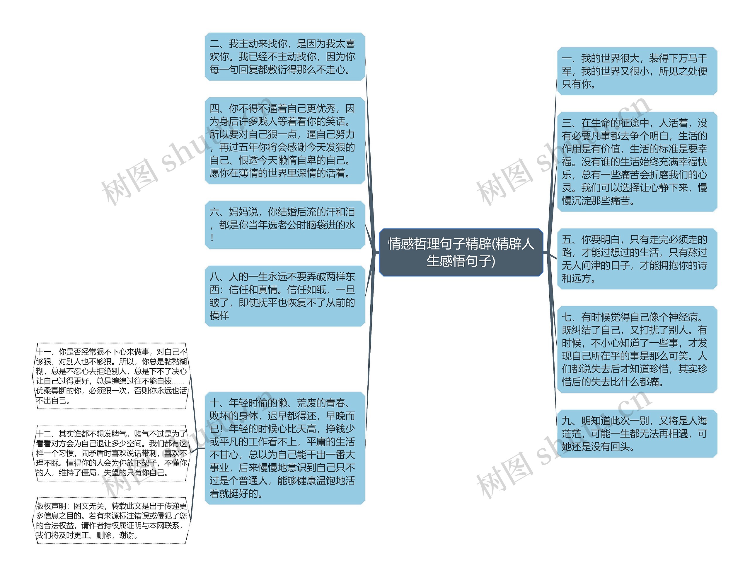 情感哲理句子精辟(精辟人生感悟句子)思维导图