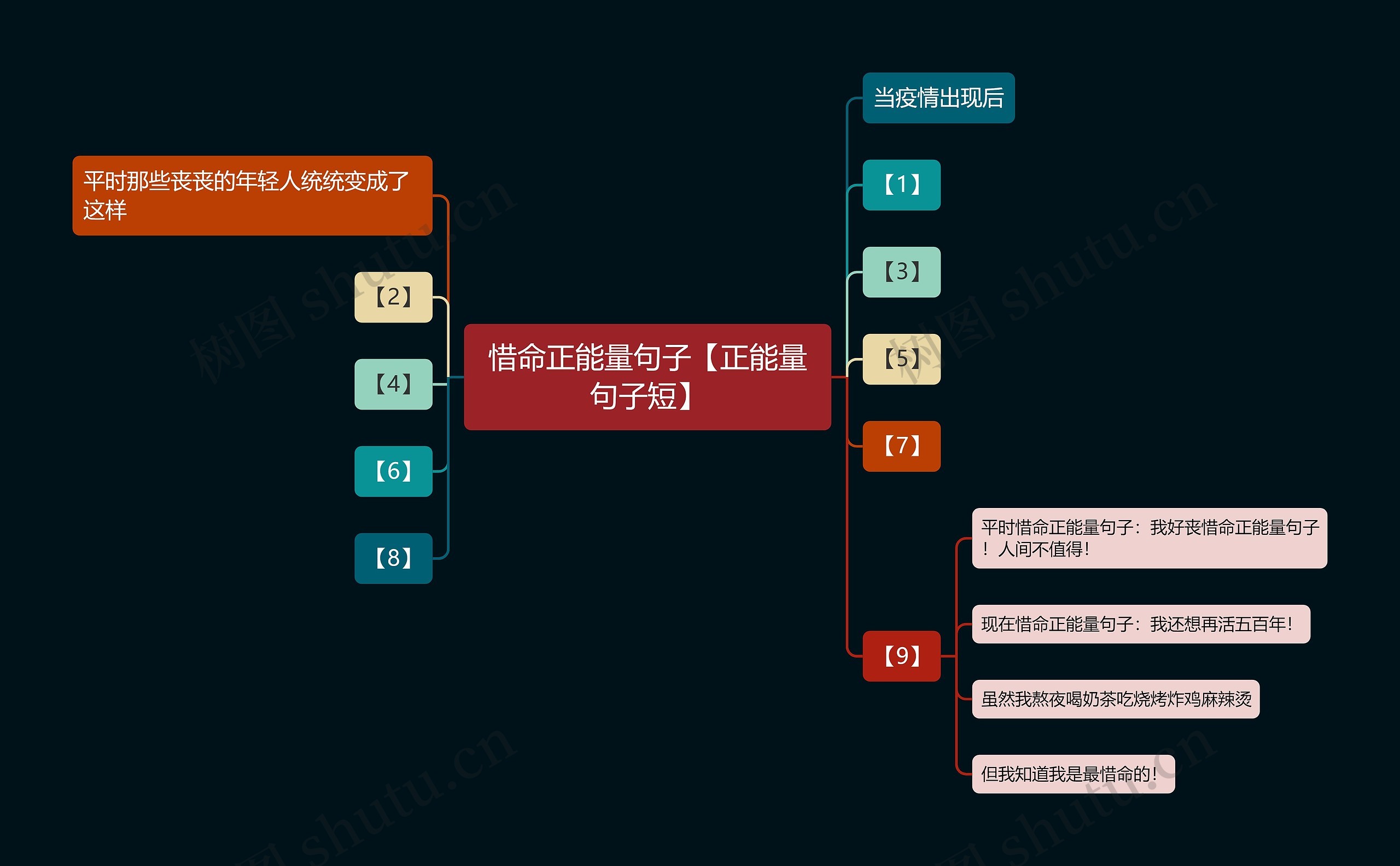 惜命正能量句子【正能量句子短】思维导图