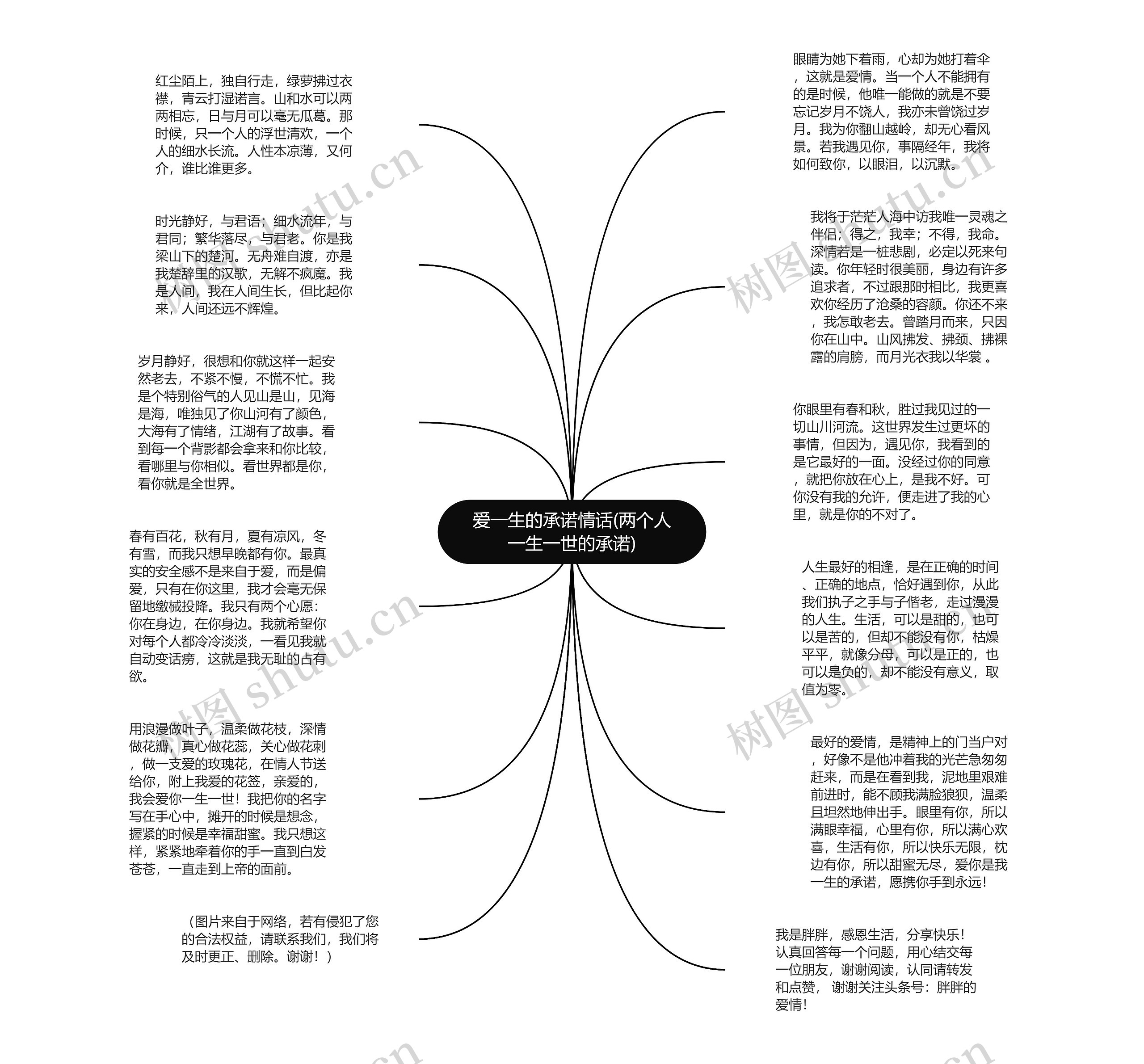 爱一生的承诺情话(两个人一生一世的承诺)思维导图