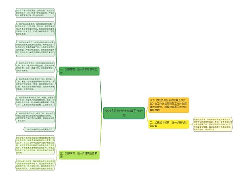 党校5月份会计核算工作计划