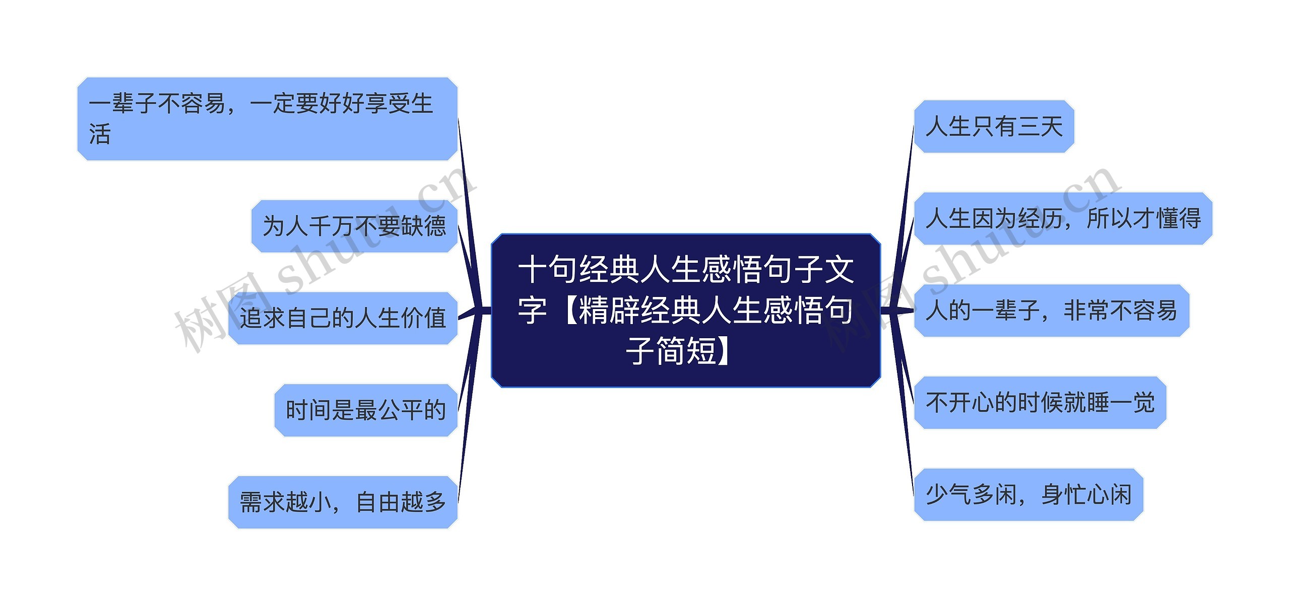 十句经典人生感悟句子文字【精辟经典人生感悟句子简短】思维导图