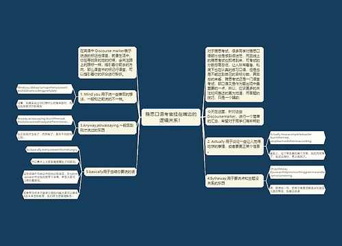 雅思口语考官挂在嘴边的逻辑关系！