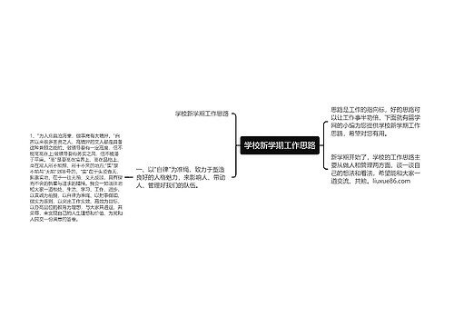 学校新学期工作思路