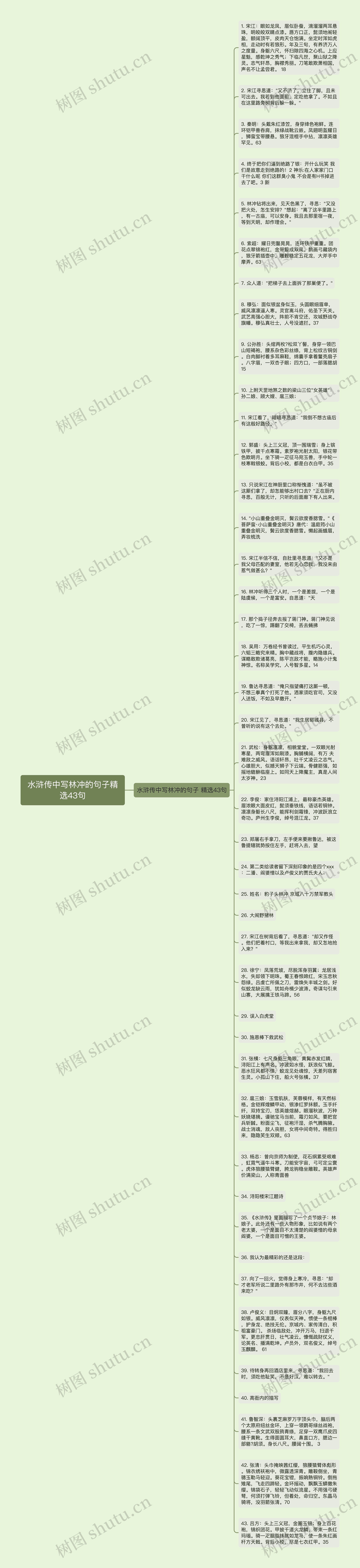 水浒传中写林冲的句子精选43句思维导图