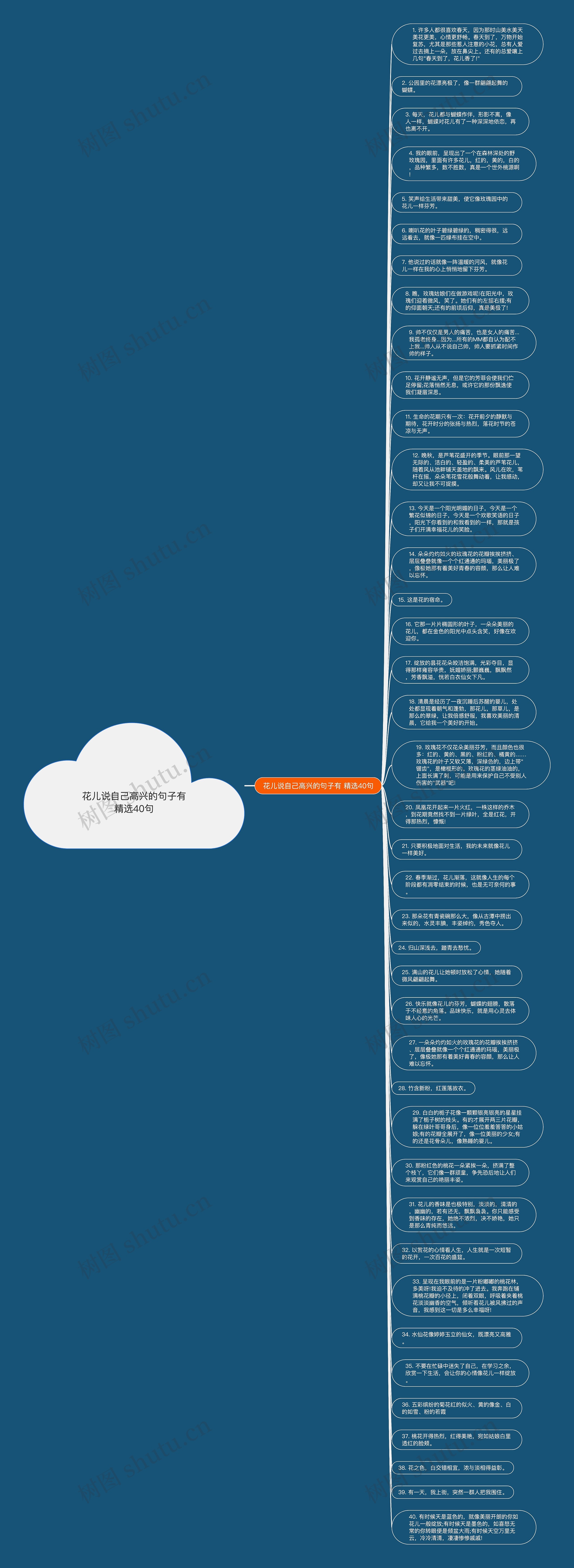 花儿说自己高兴的句子有精选40句思维导图