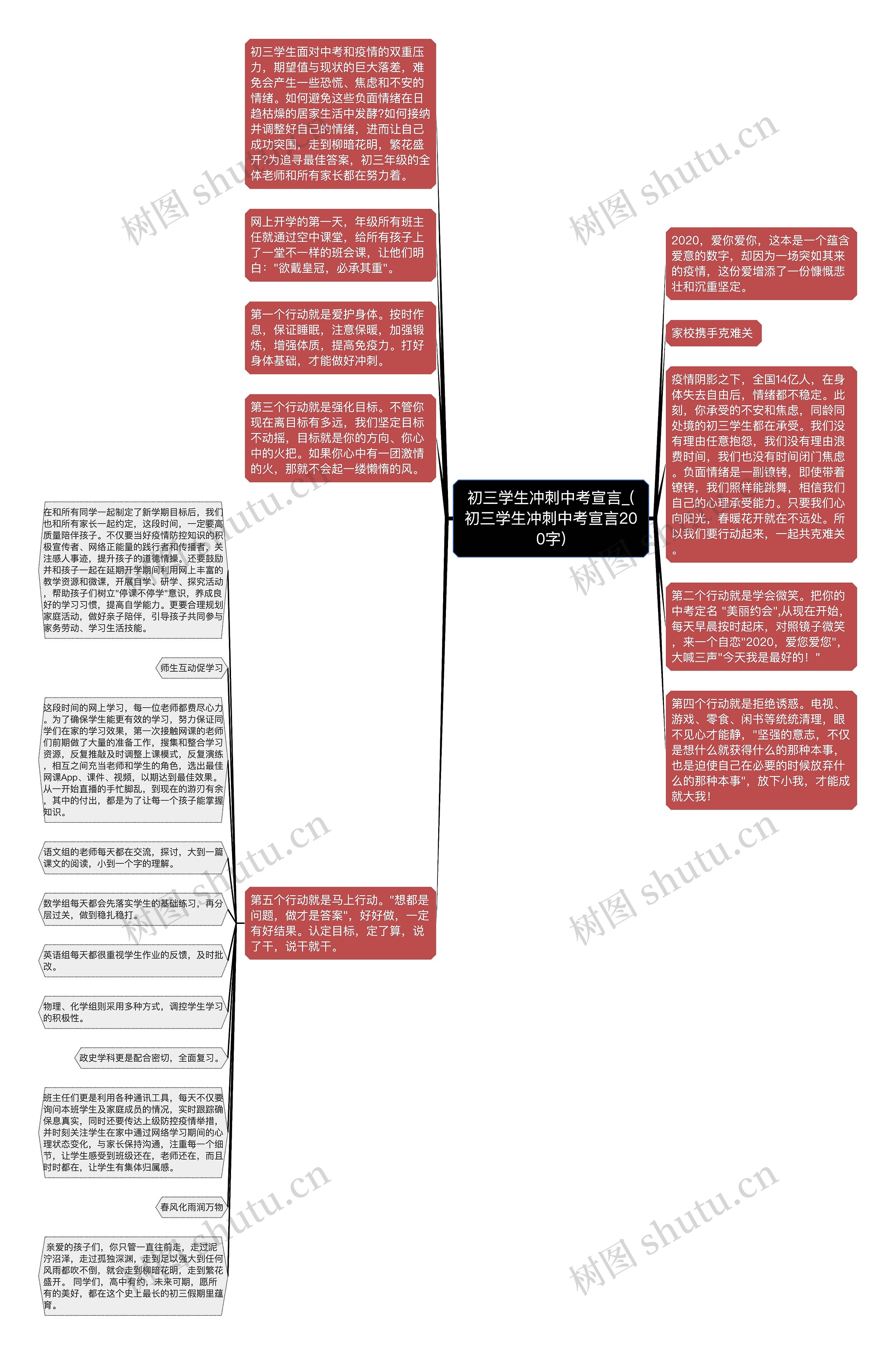 初三学生冲刺中考宣言_(初三学生冲刺中考宣言200字)思维导图