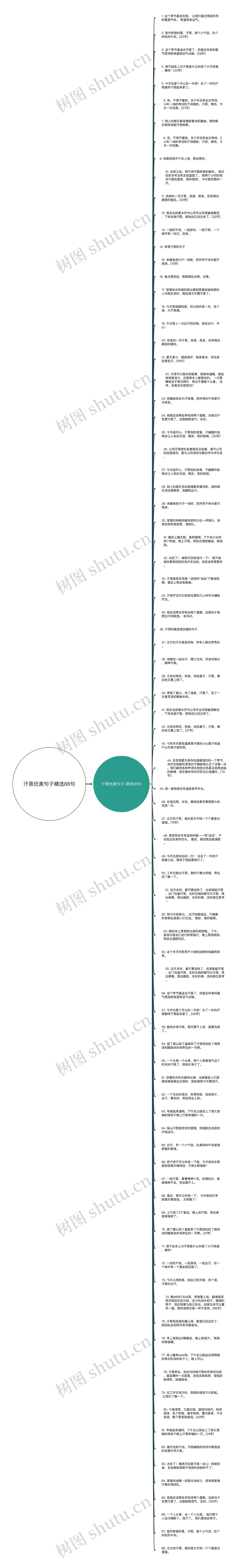 汗蒸优美句子精选88句思维导图