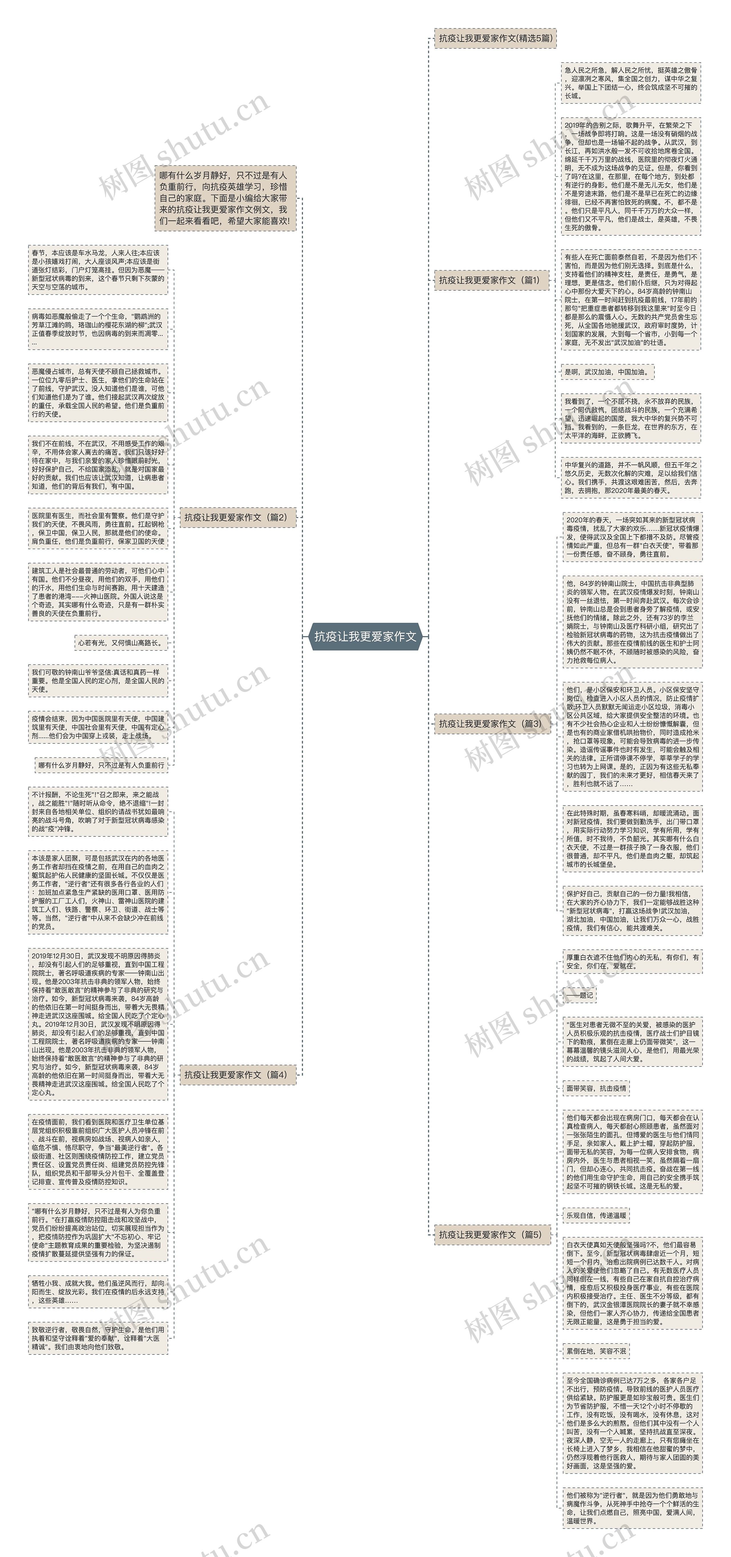 抗疫让我更爱家作文思维导图