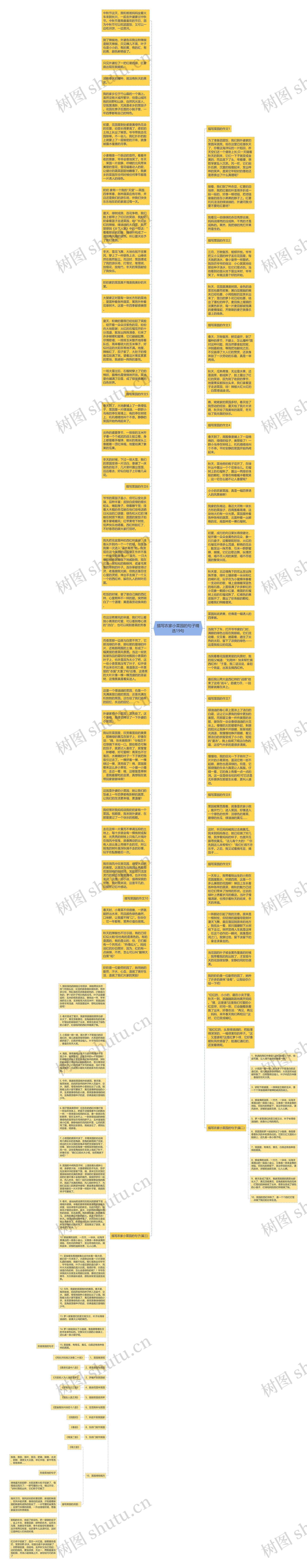 描写农家小菜园的句子精选19句思维导图