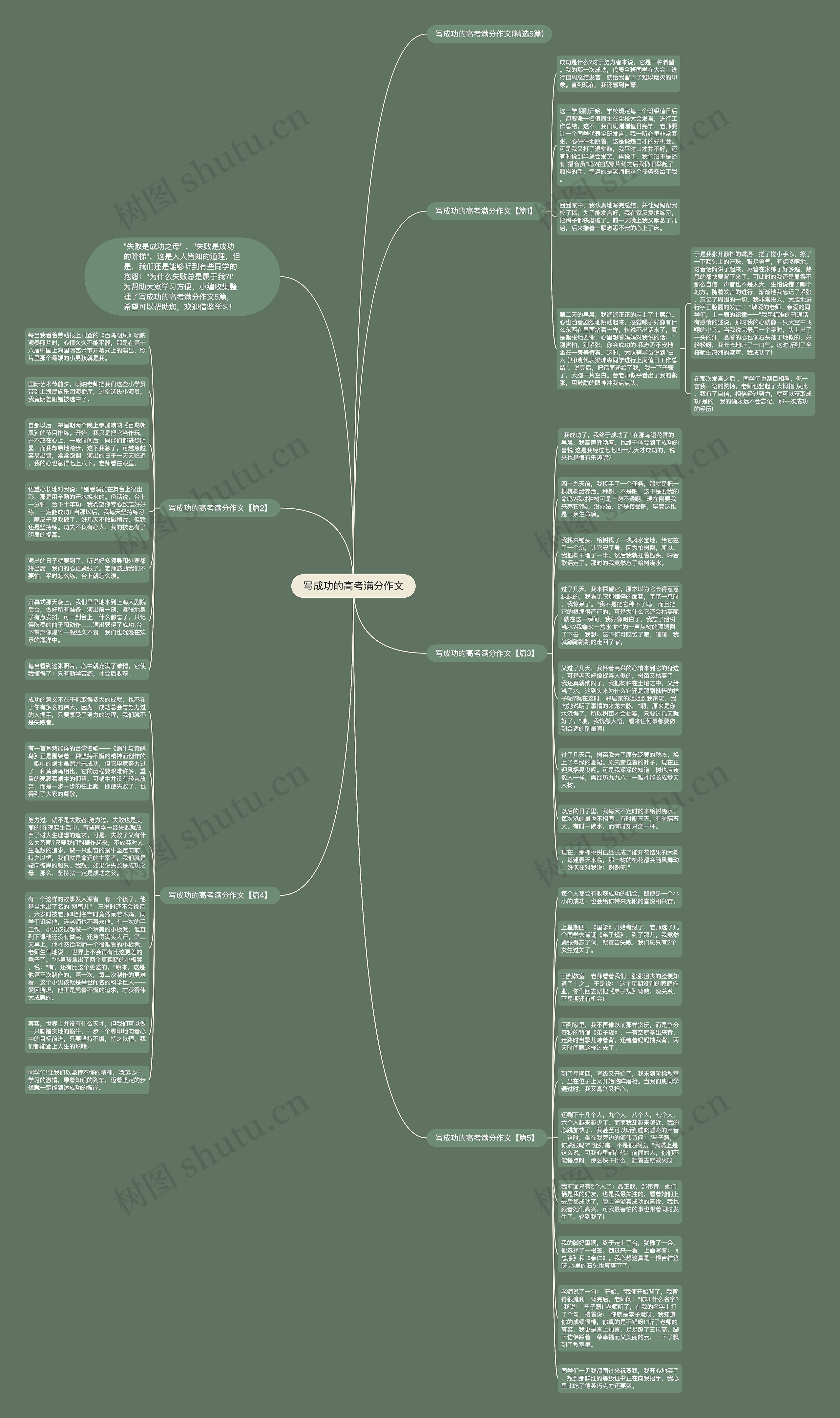 写成功的高考满分作文思维导图