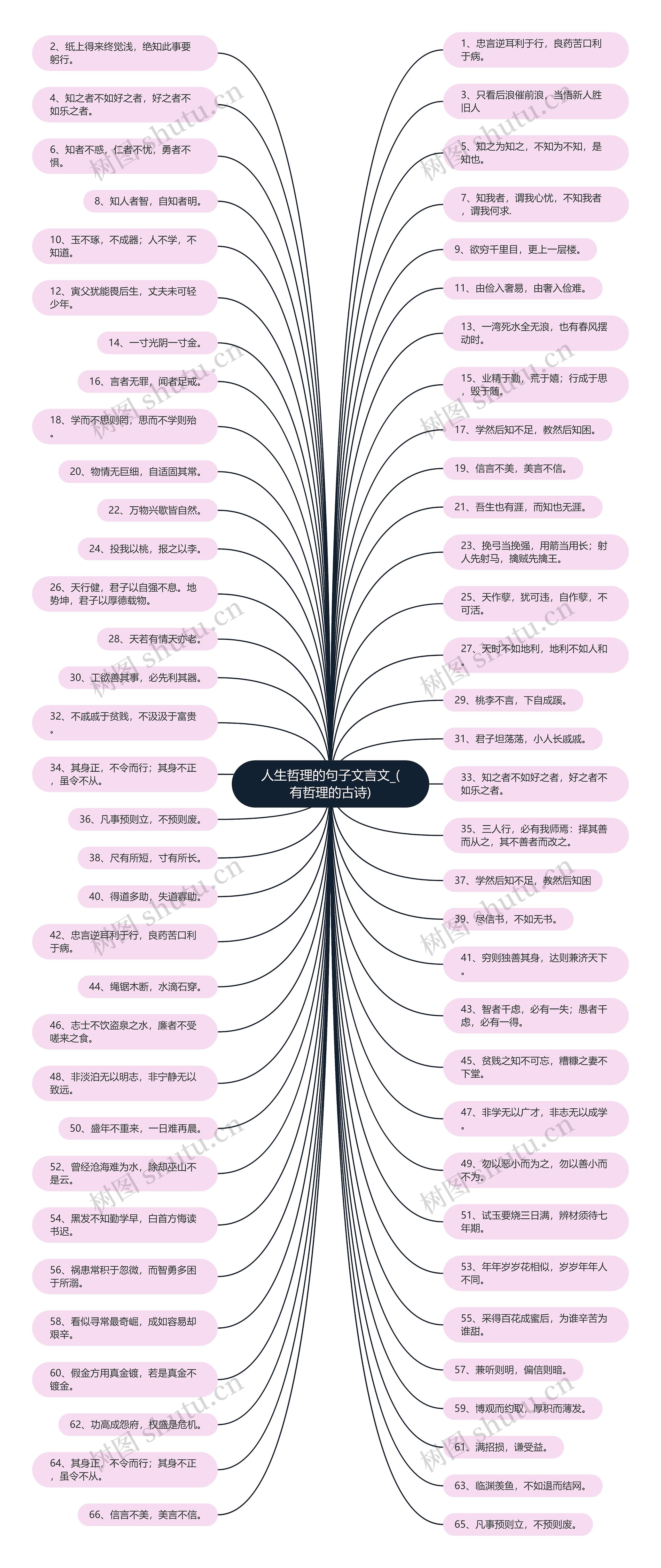 人生哲理的句子文言文_(有哲理的古诗)思维导图