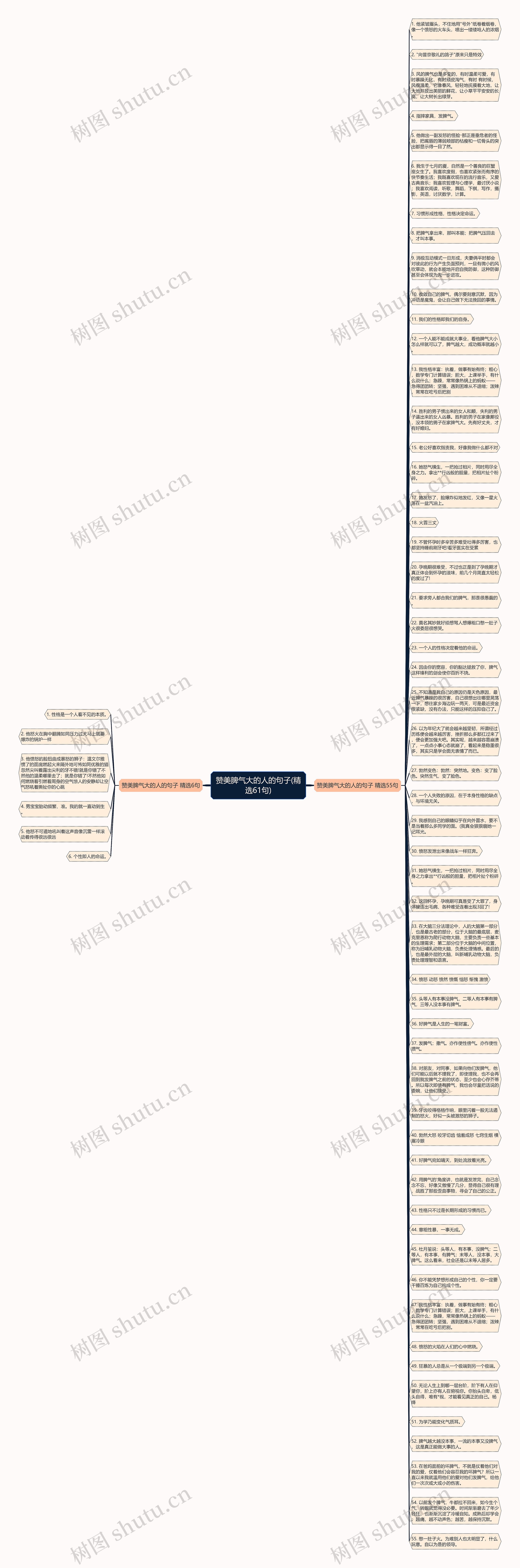 赞美脾气大的人的句子(精选61句)思维导图