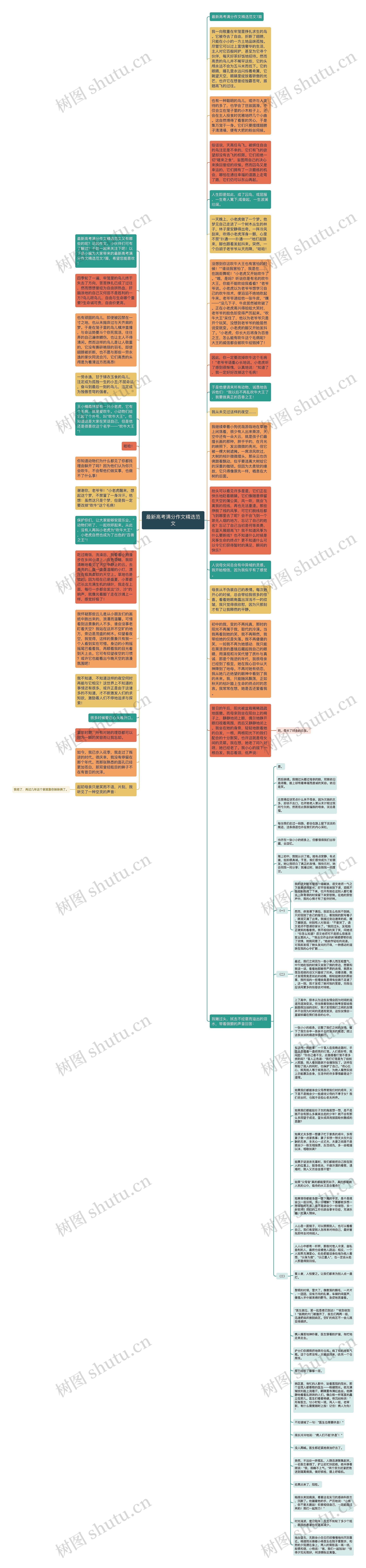 最新高考满分作文精选范文思维导图