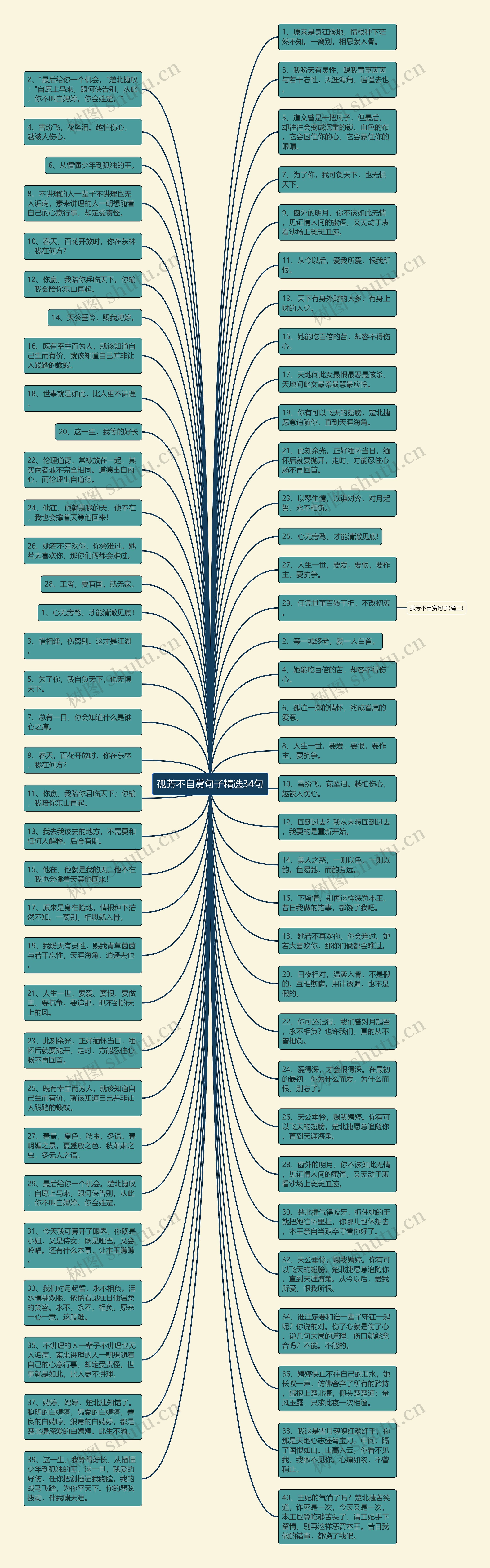 孤芳不自赏句子精选34句思维导图