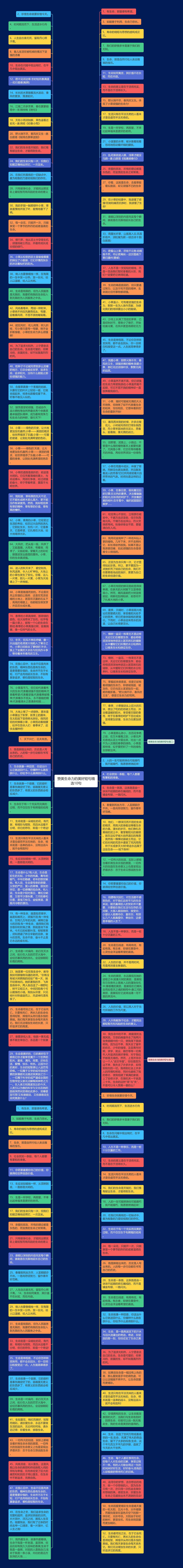 赞美生命力的美好短句精选10句思维导图