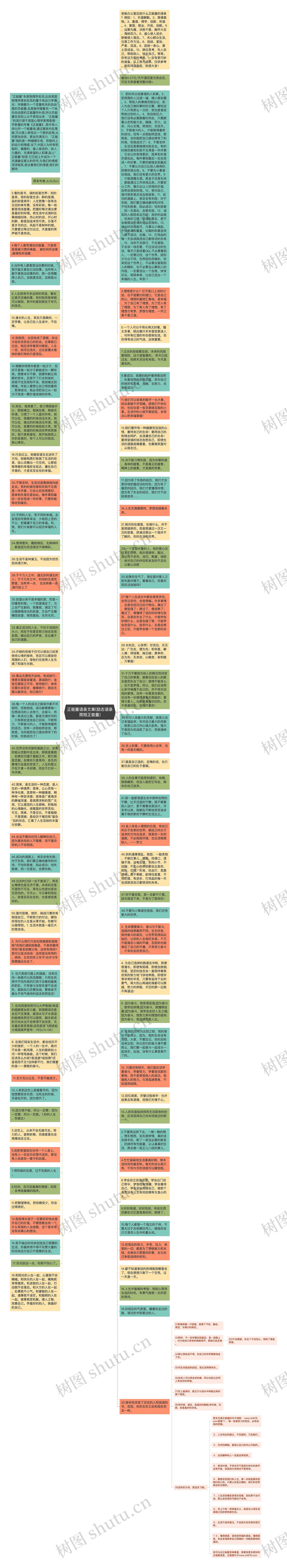 正能量语录文案(励志语录简短正能量)思维导图高清图 正能量语录文案(励志语录简短正能量)思维导图