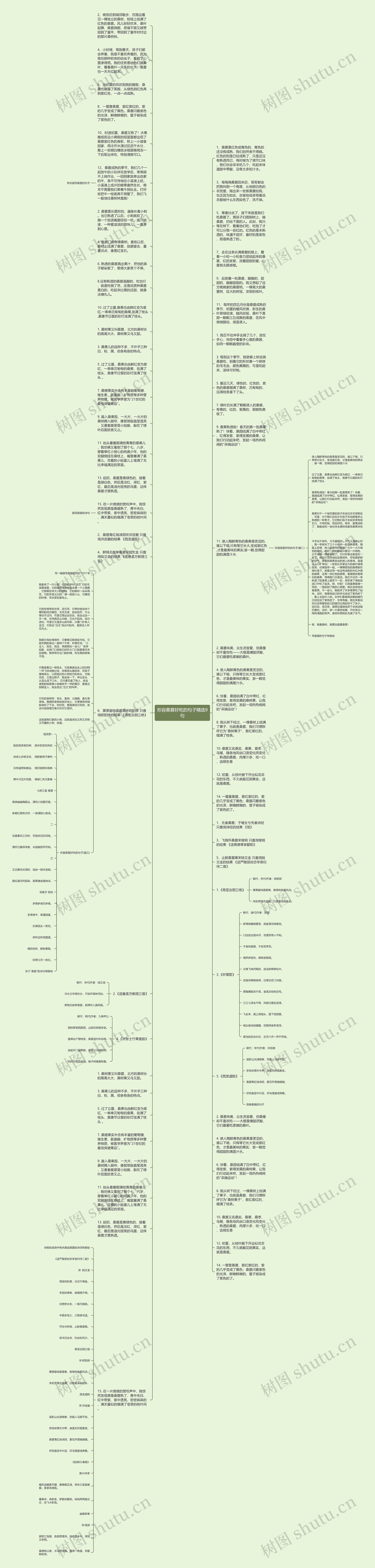 形容桑葚好吃的句子精选9句思维导图