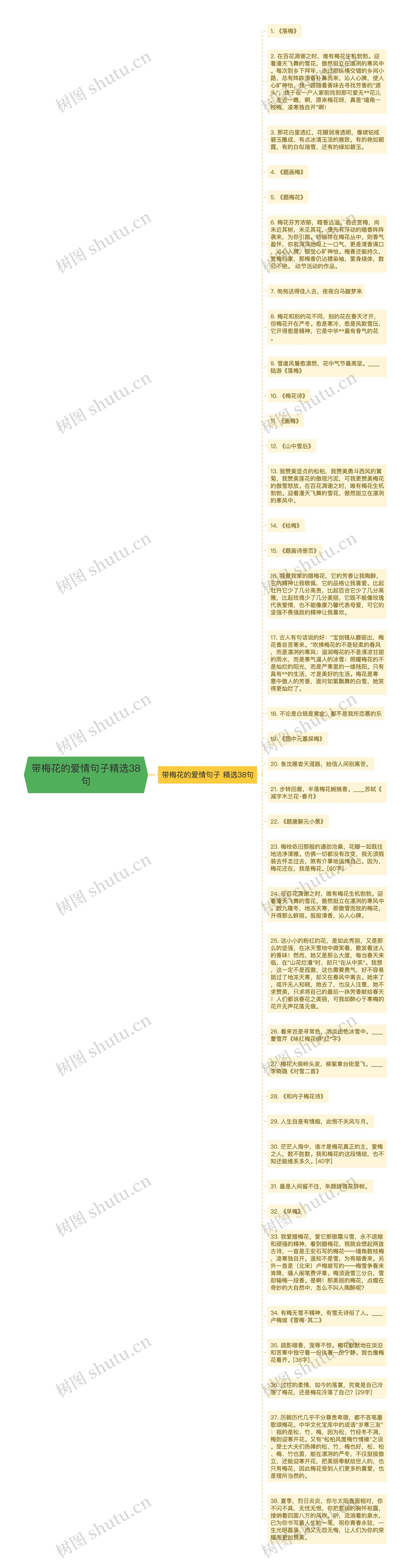 带梅花的爱情句子精选38句思维导图