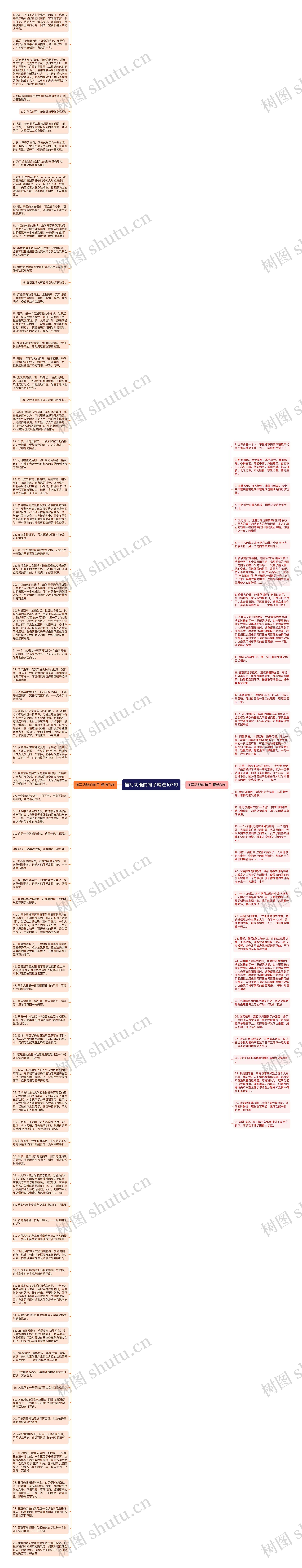 描写功能的句子精选107句思维导图