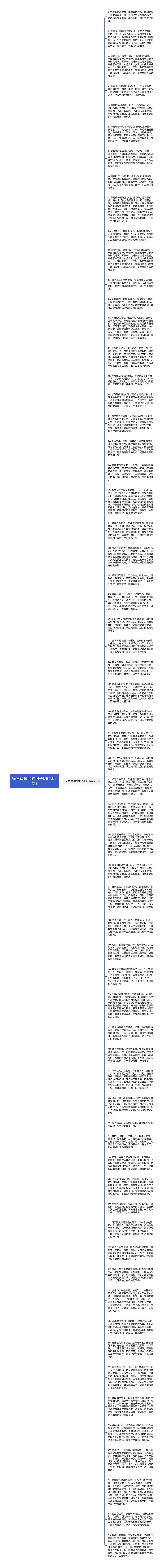 描写草莓地的句子(精选63句)思维导图