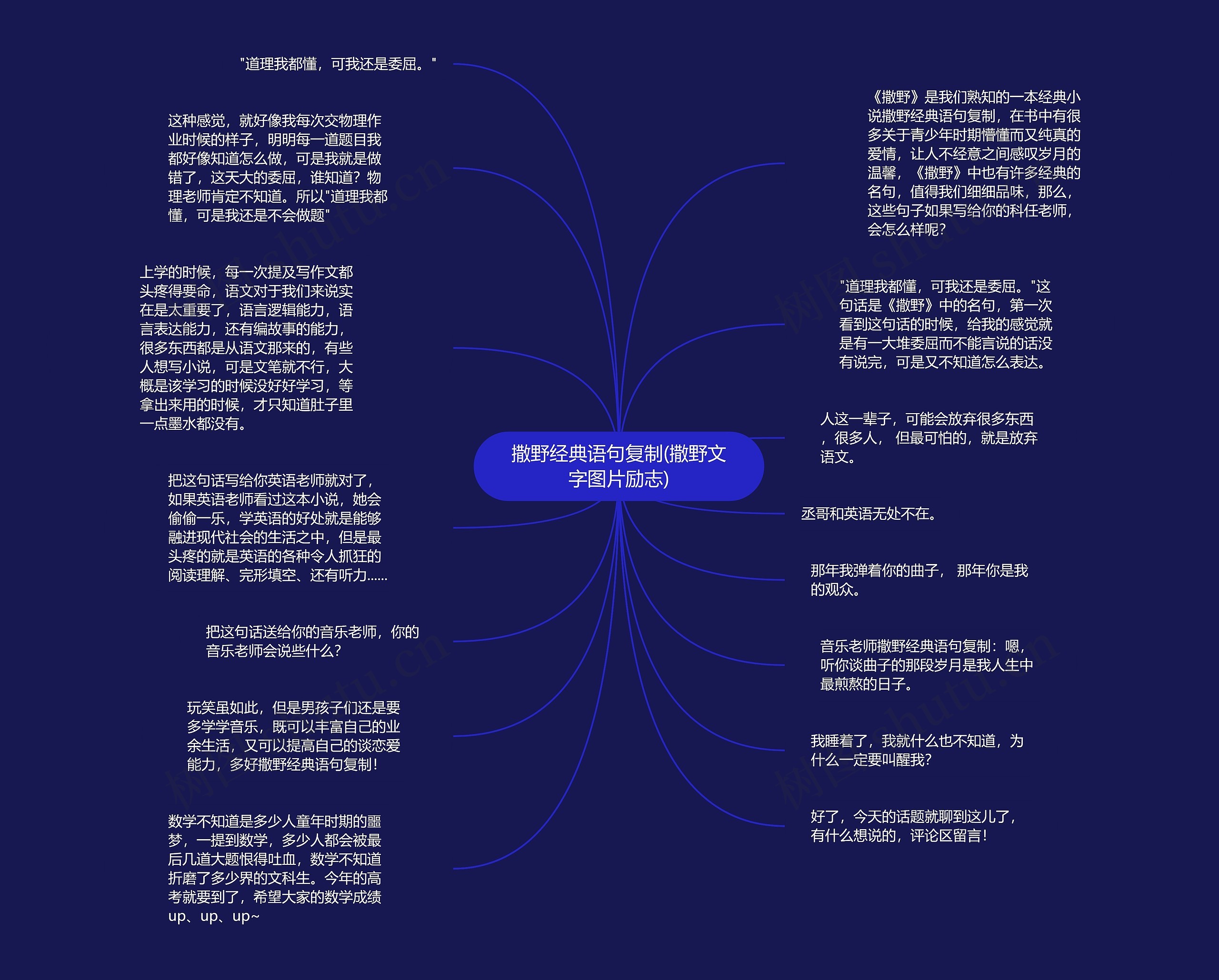 撒野经典语句复制(撒野文字图片励志)思维导图