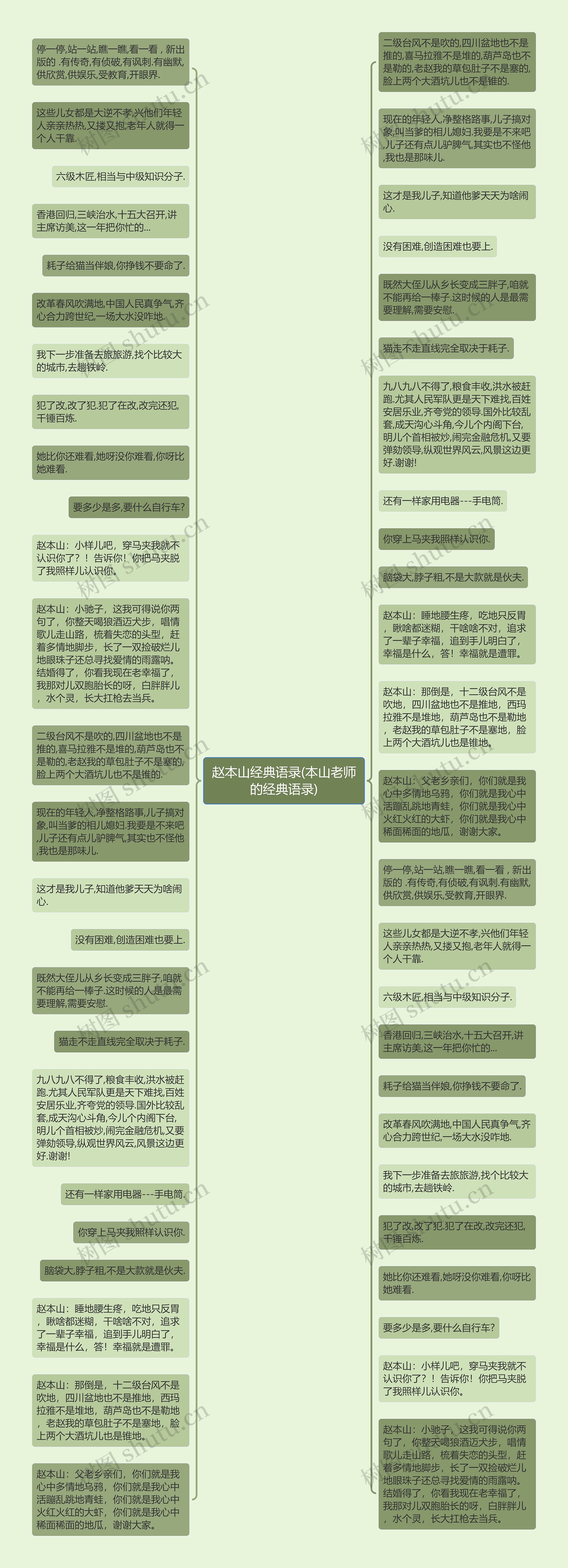 赵本山经典语录(本山老师的经典语录)思维导图