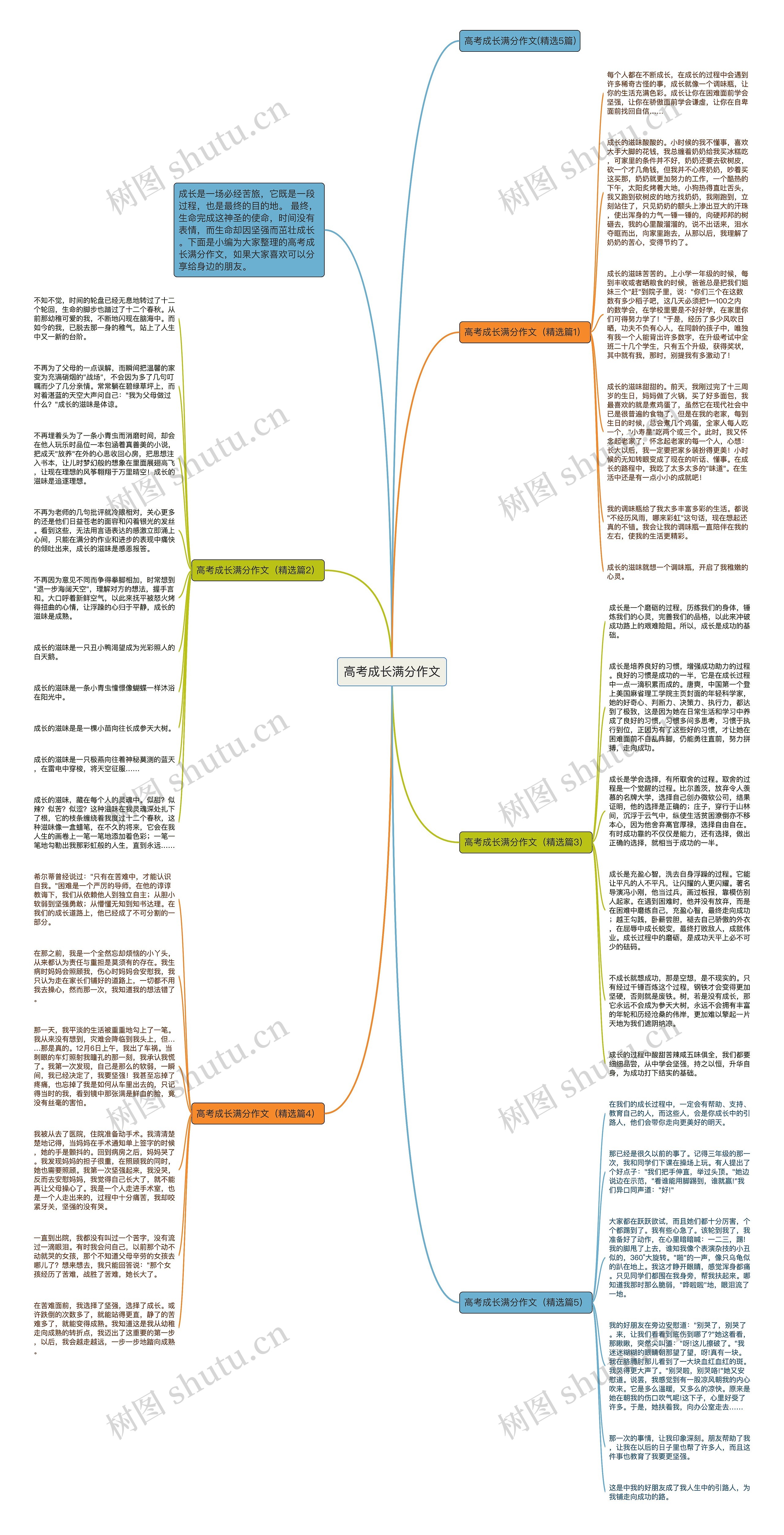高考成长满分作文思维导图