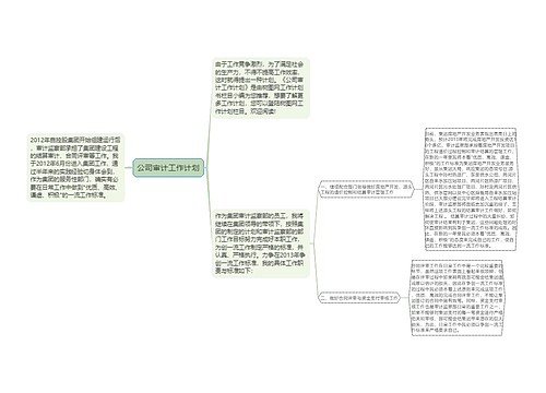 公司审计工作计划