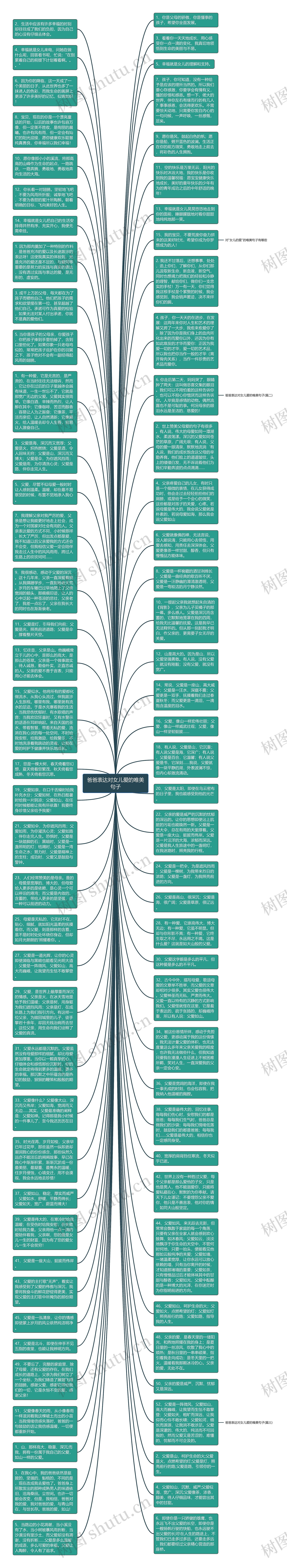 爸爸表达对女儿爱的唯美句子思维导图