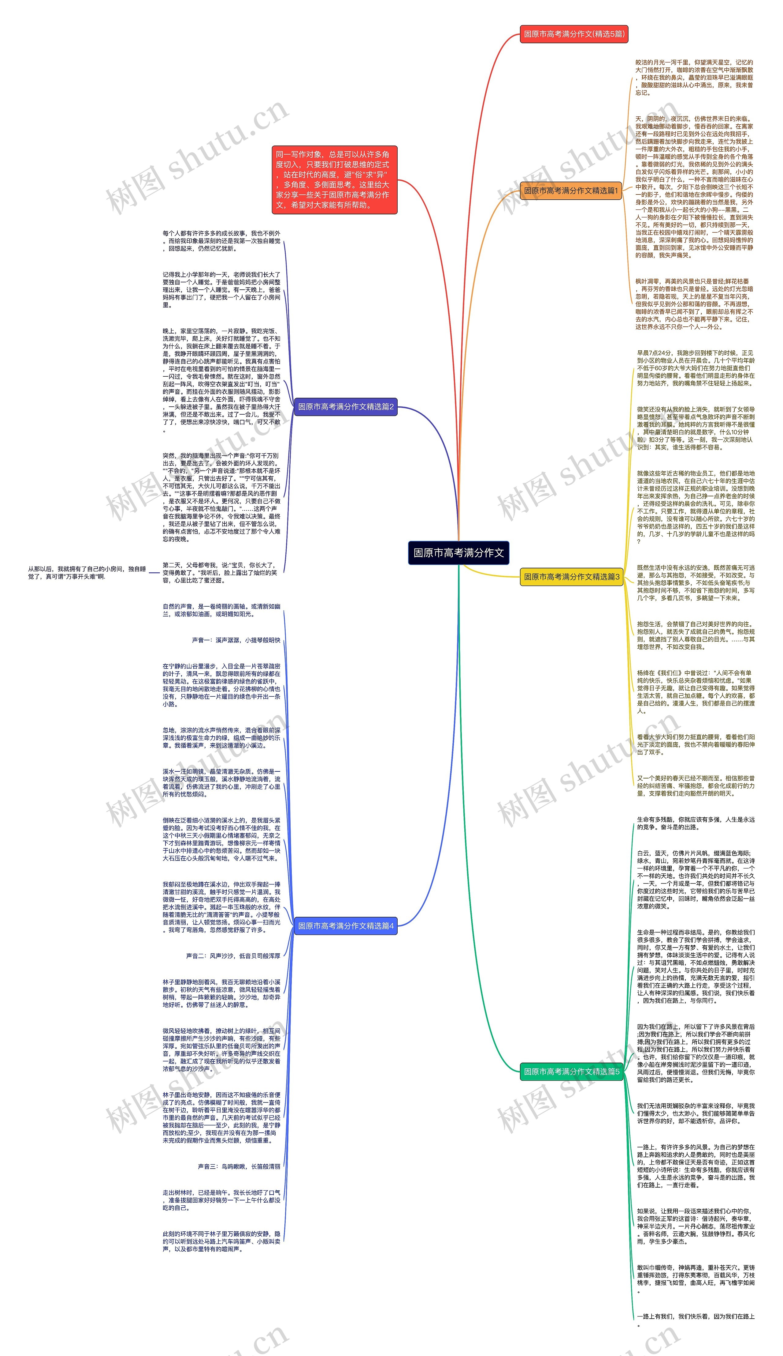 固原市高考满分作文思维导图