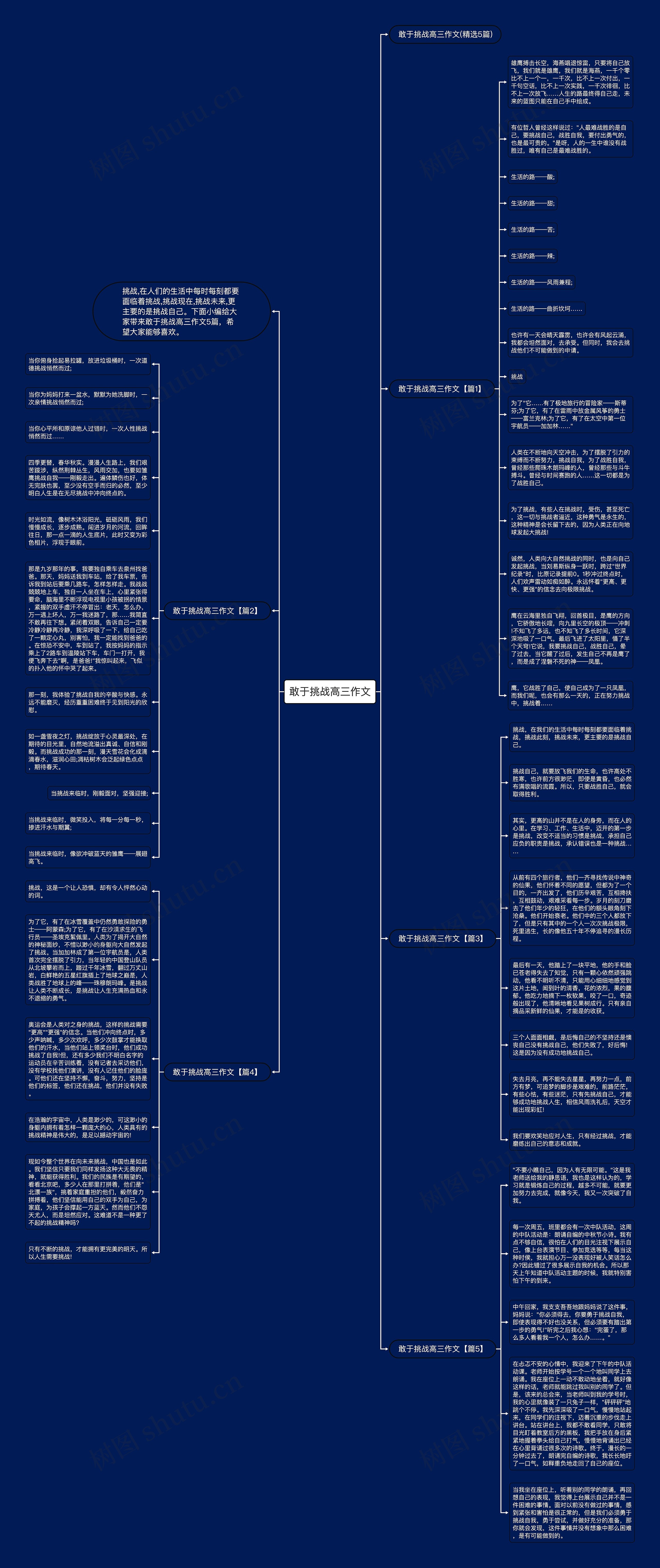 敢于挑战高三作文思维导图