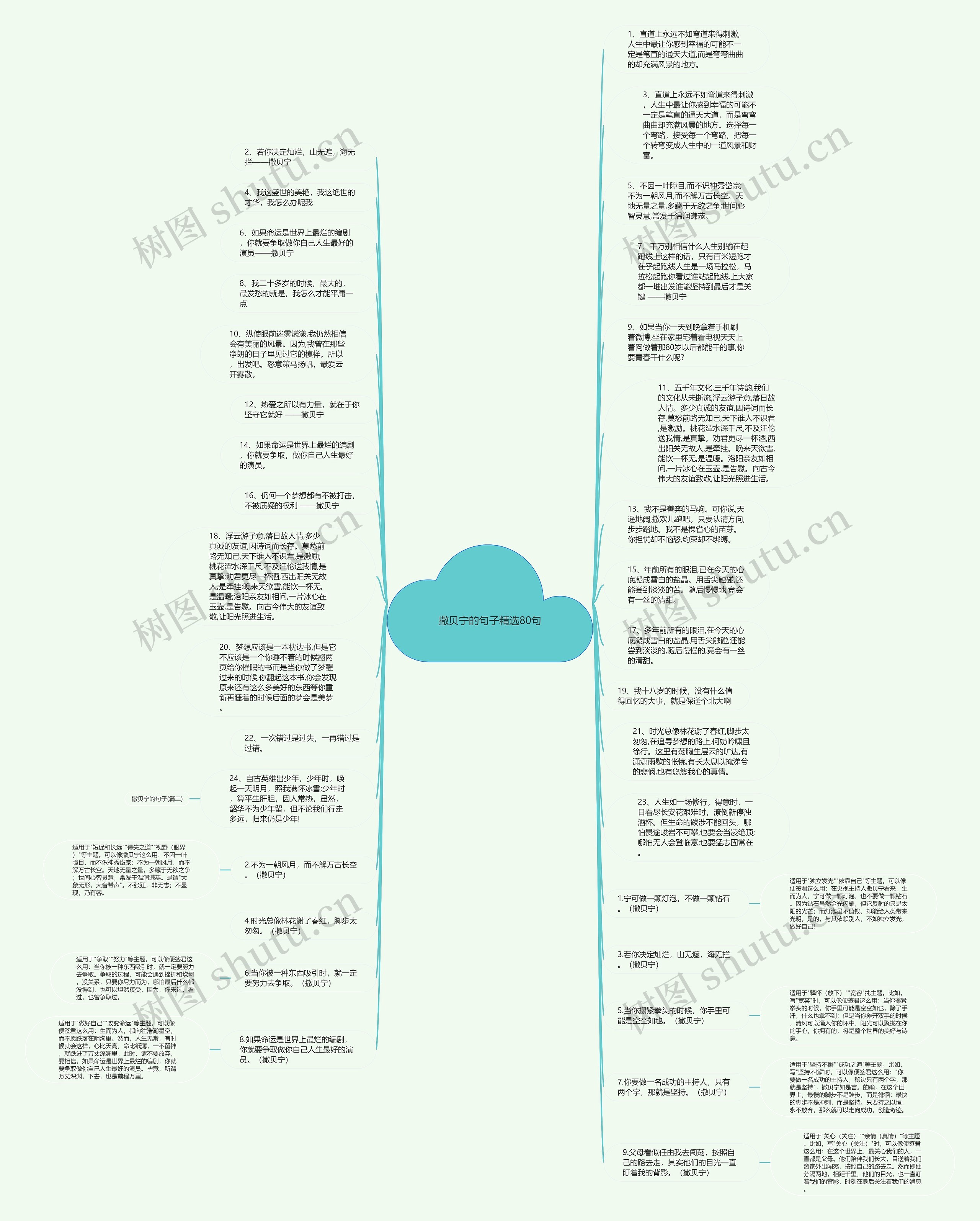 撒贝宁的句子精选80句思维导图