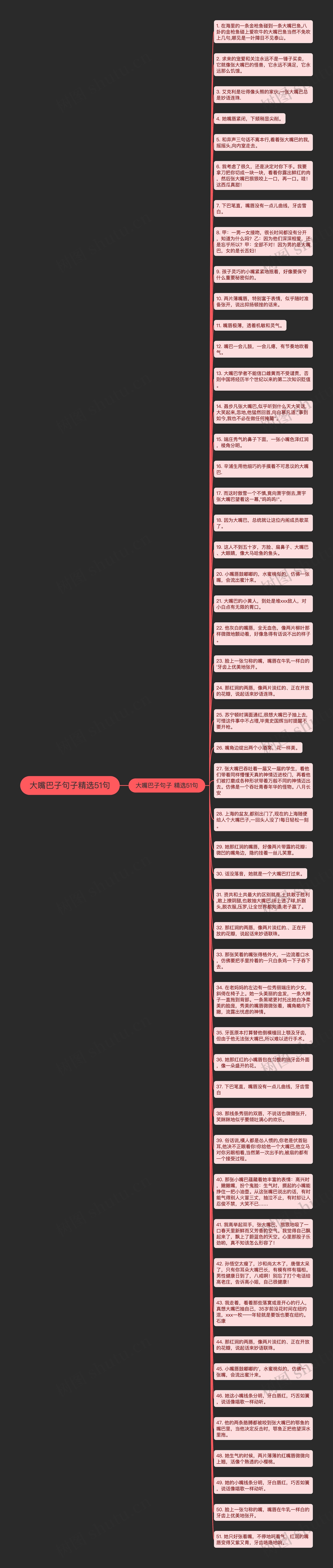 大嘴巴子句子精选51句思维导图