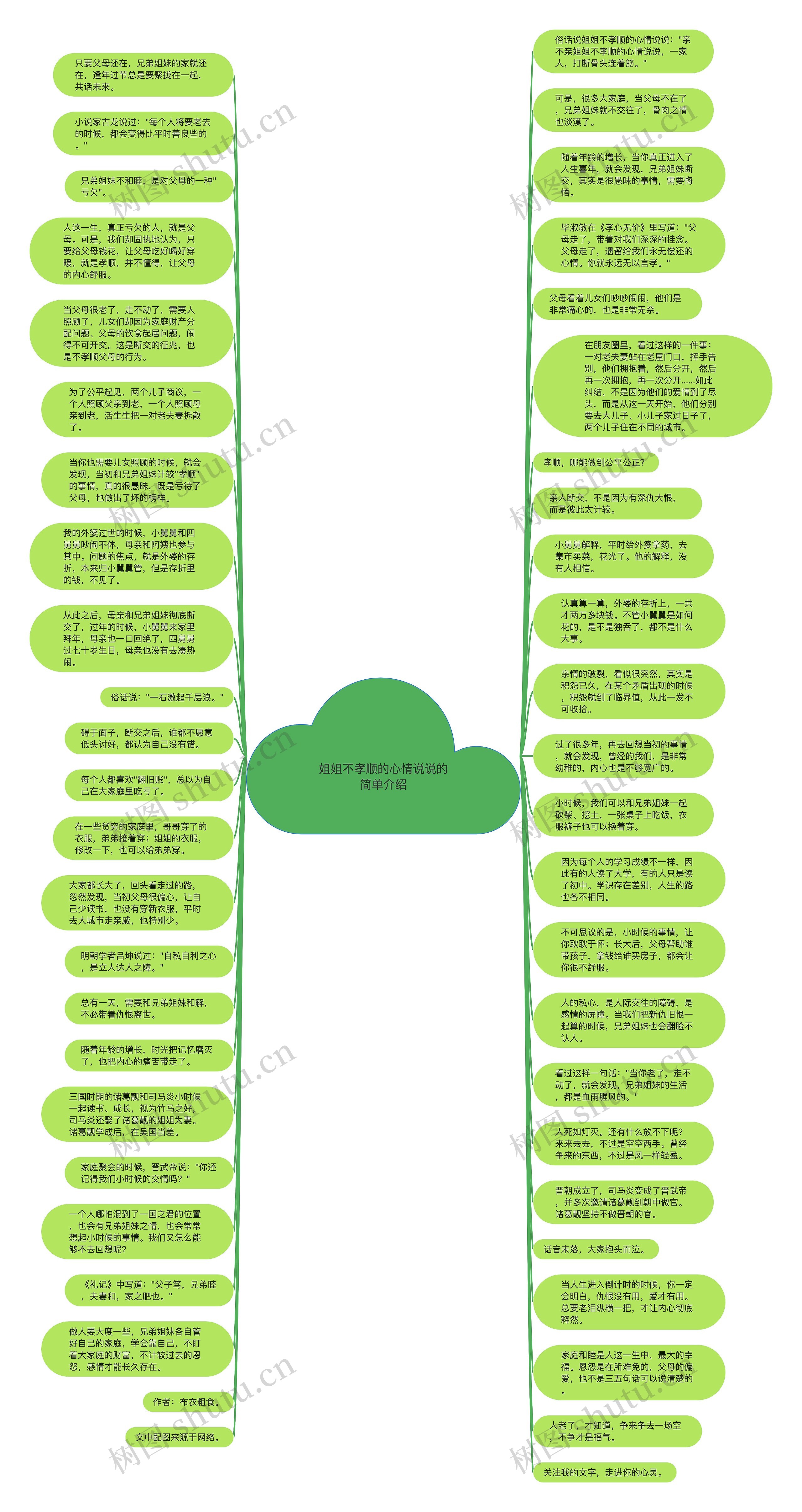 姐姐不孝顺的心情说说的简单介绍思维导图