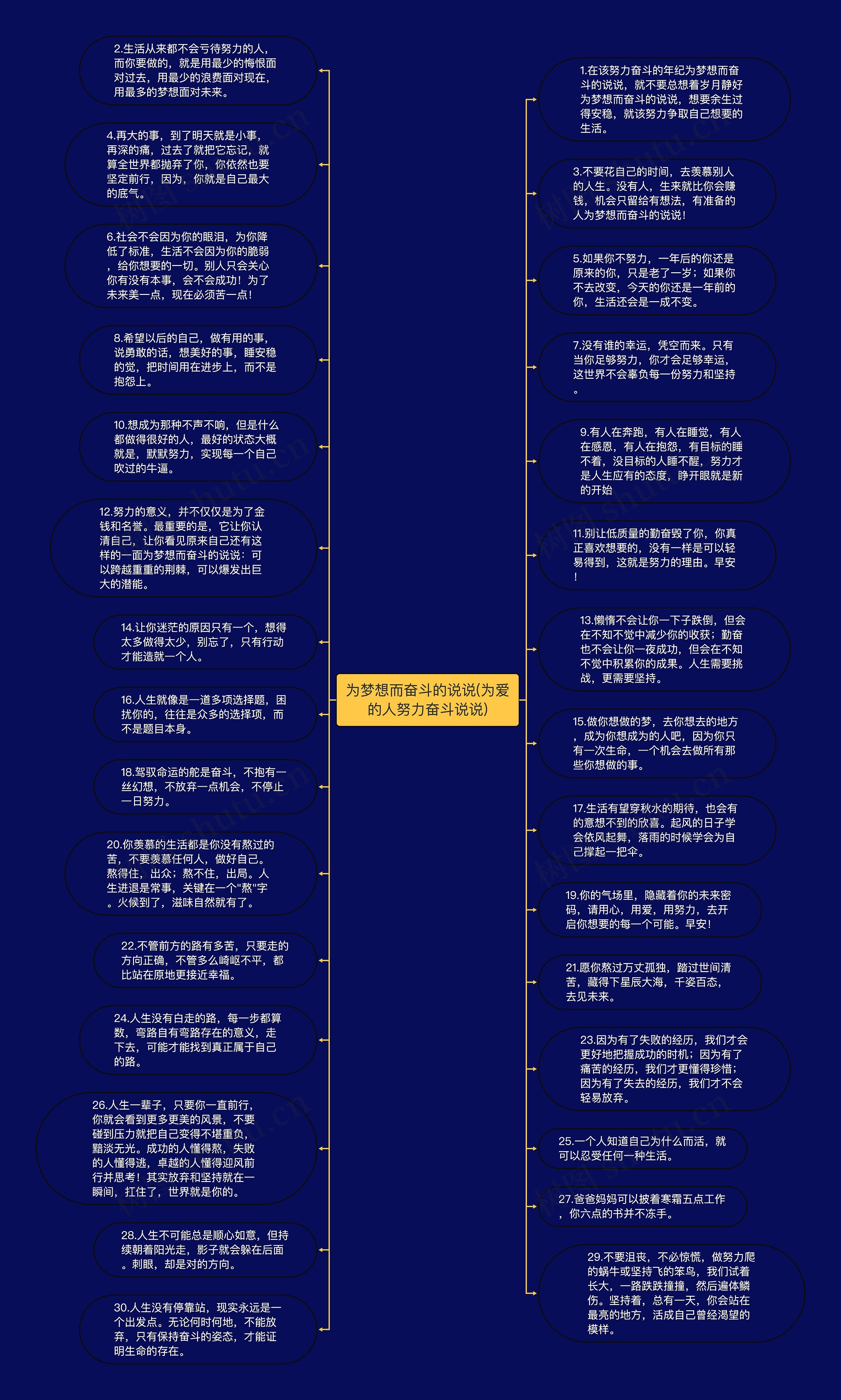 为梦想而奋斗的说说(为爱的人努力奋斗说说)思维导图