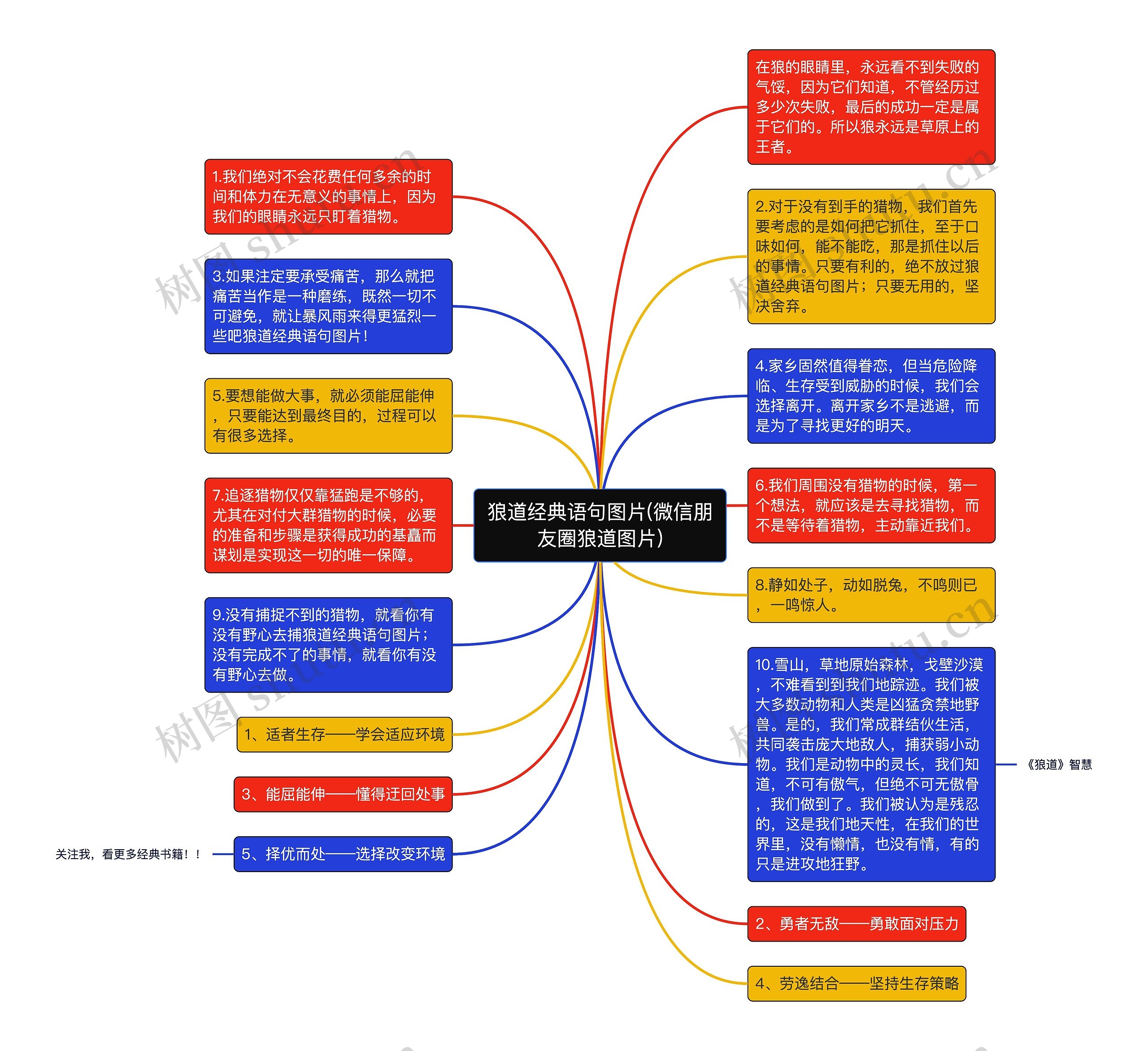 狼道经典语句图片(微信朋友圈狼道图片)思维导图