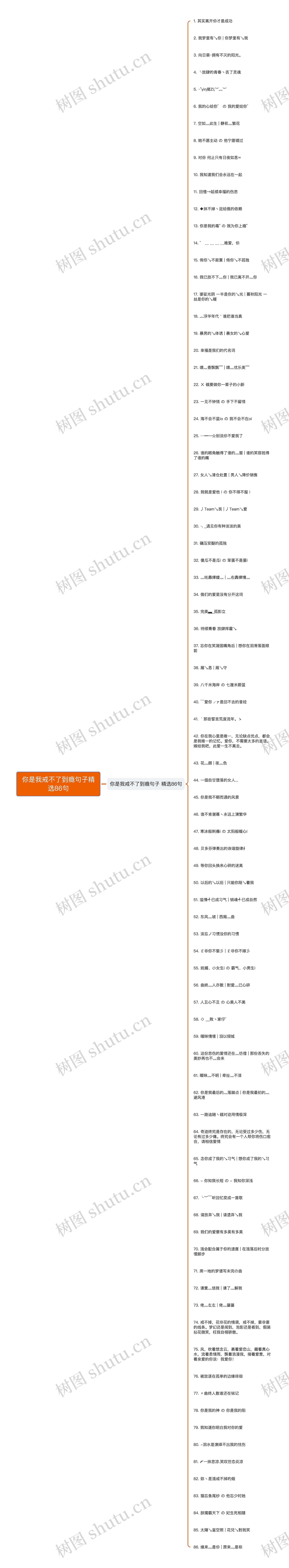 你是我戒不了到瘾句子精选86句思维导图