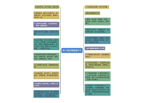 有个性的情感短句子