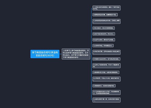 学习格言励志短句(英语格言励志短句300句)