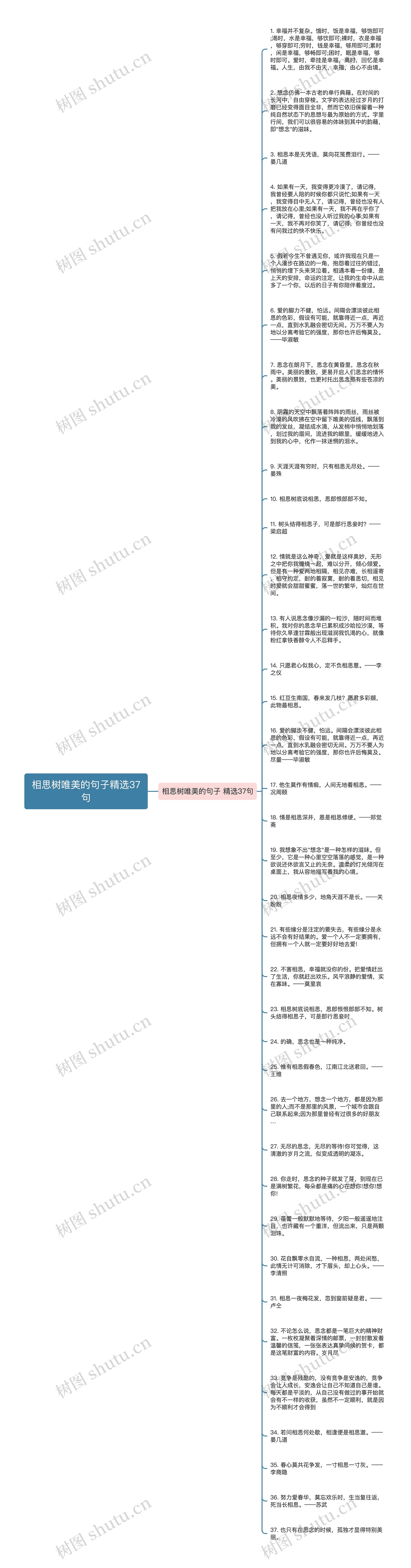 相思树唯美的句子精选37句思维导图