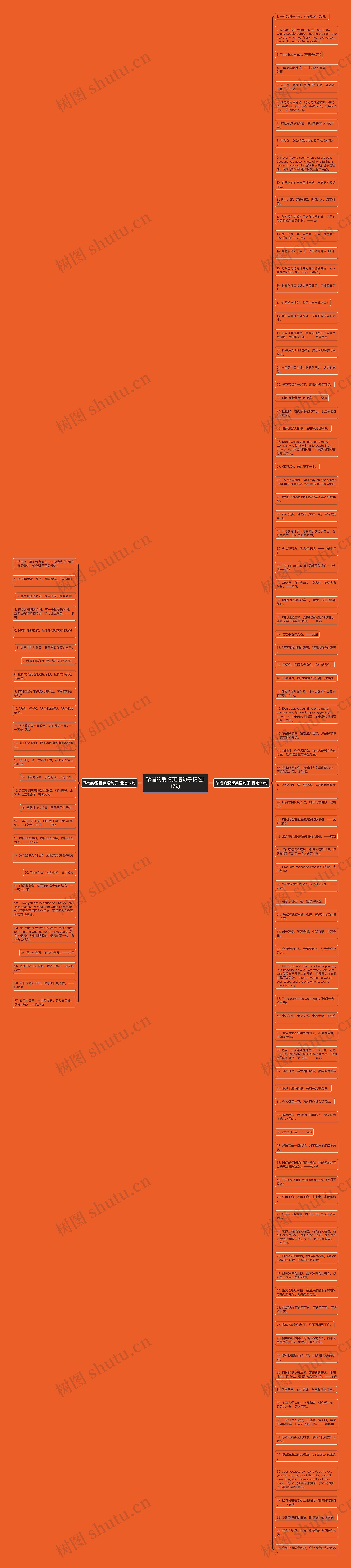 珍惜的爱情英语句子精选117句思维导图