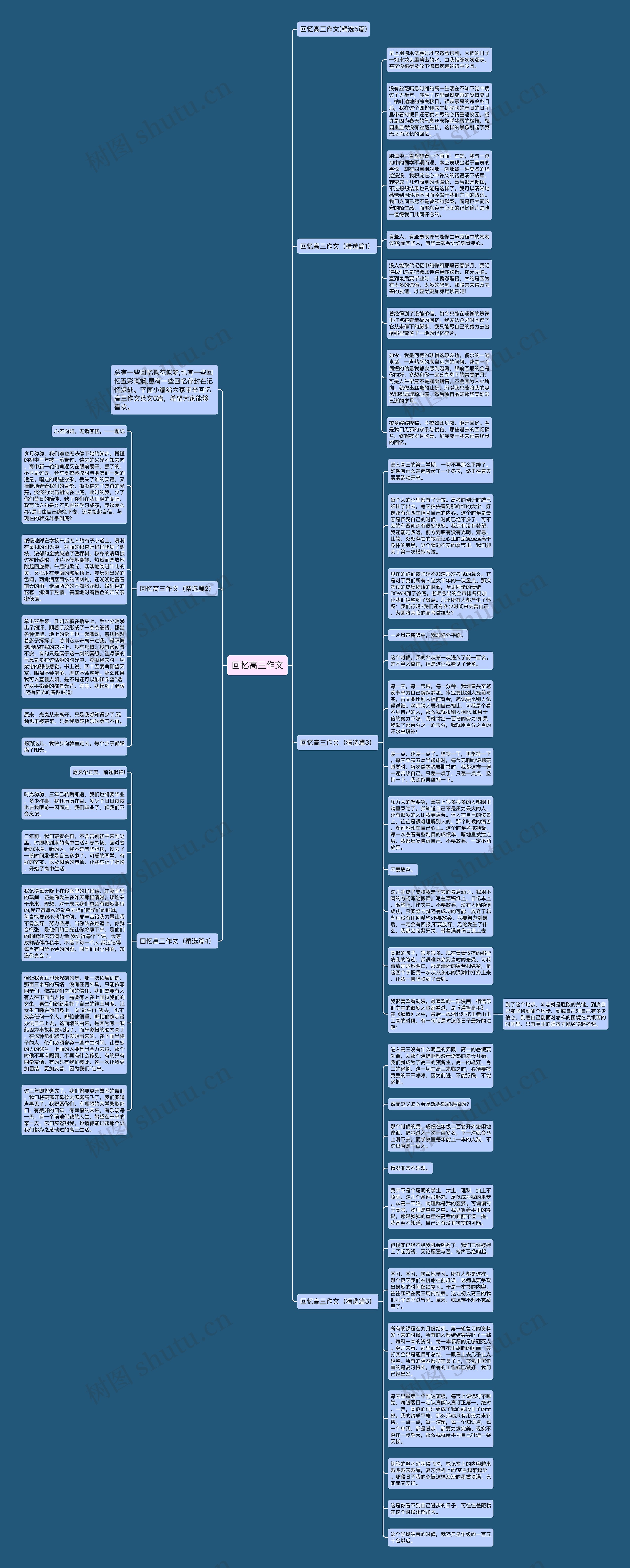 回忆高三作文思维导图