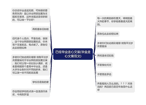 已经毕业走心文案(毕业走心文案范文)