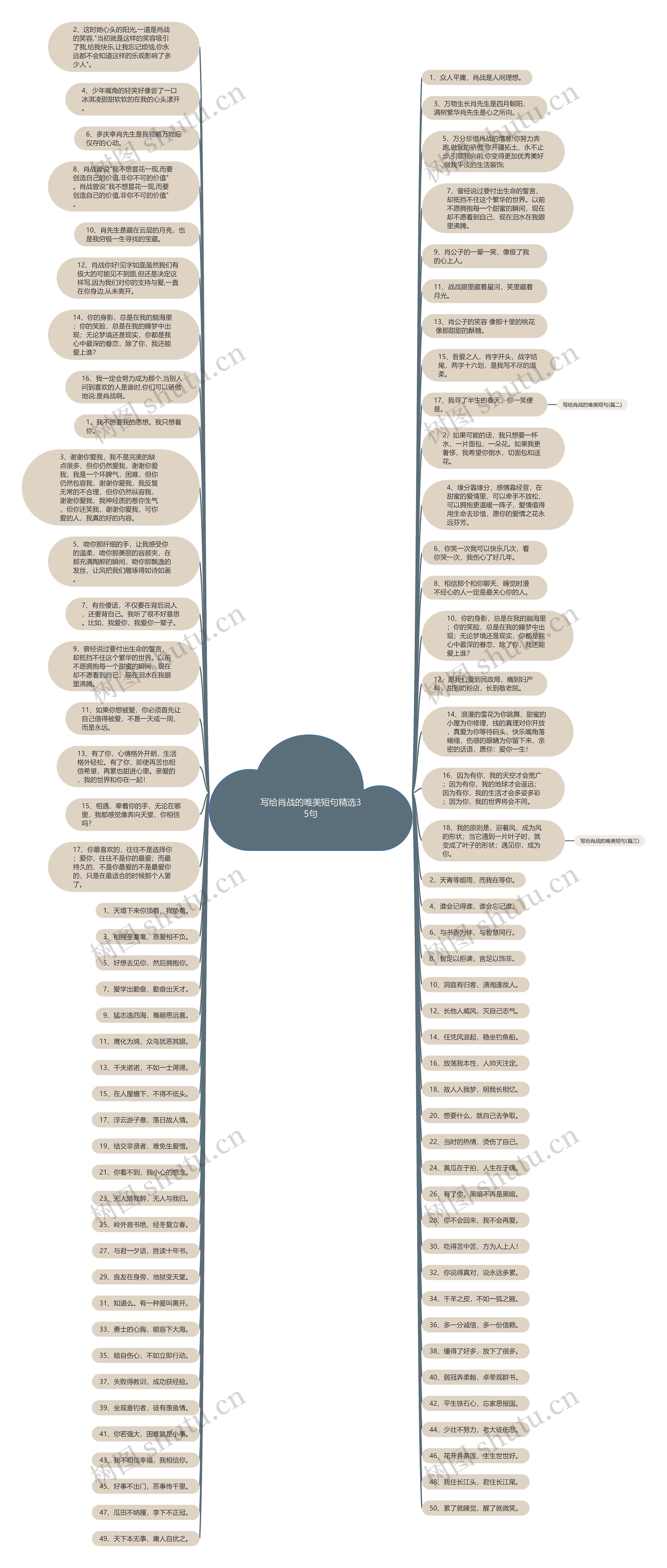 写给肖战的唯美短句精选35句思维导图